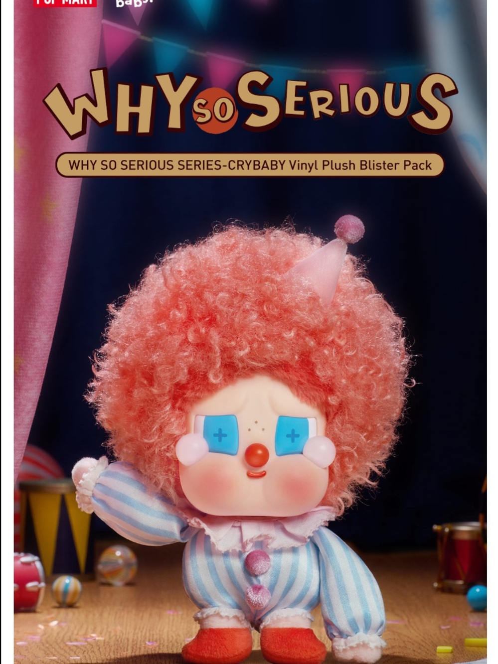 Why So Serious Crybaby Plush Doll - Pink Curly Hair